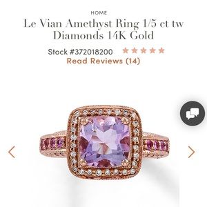 RARE LeVian 3.0 TCW Cotton Candy Amethyst